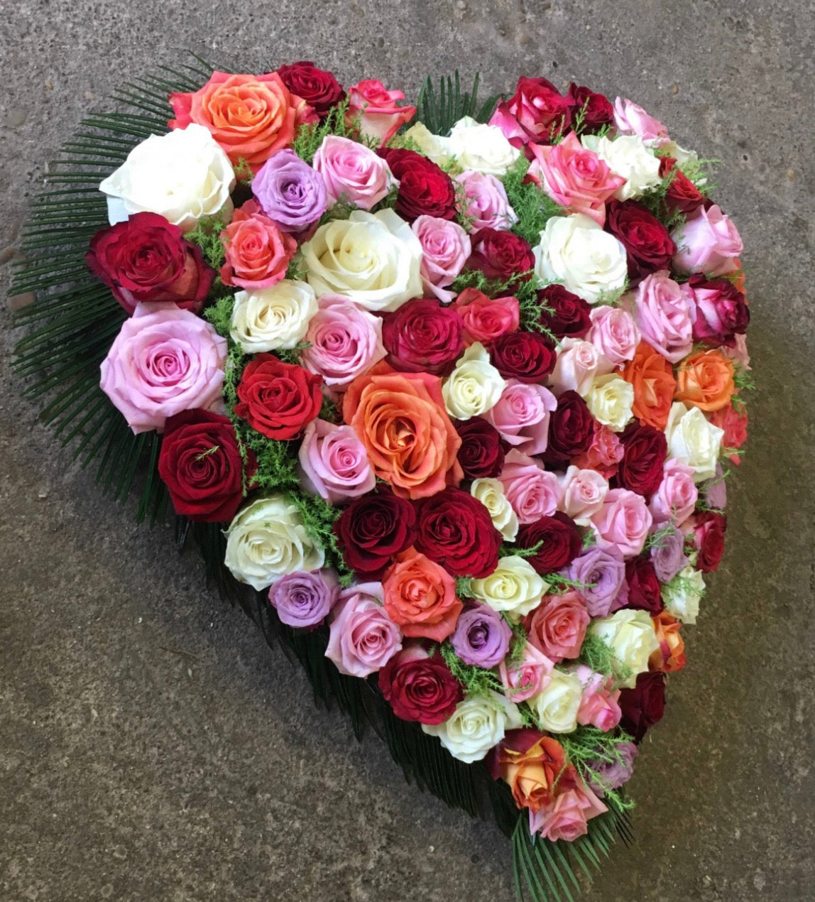 Deuil Cœur de roses