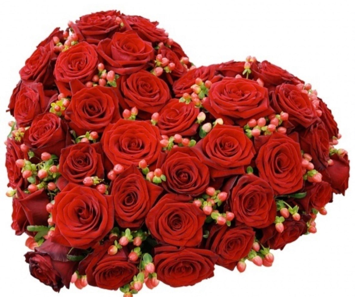 Deuil Cœur de roses